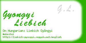 gyongyi liebich business card
